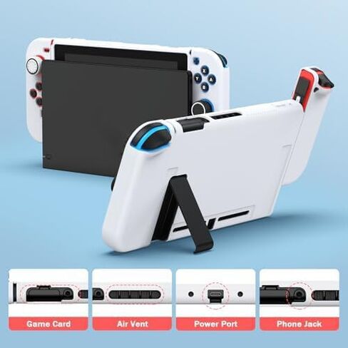 JEMDO Switch Carrying Case Accessories Kit Compatible with Nintendo Switch,15in1 Accessories Bundle Storage Bag,Travel Case with Protective case,Thumb Grip,Game Card Case,Charging Cable,Cobweb Black in Saudi Arabia