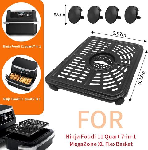Air Fryer Grill Pan for Ninja Foodi AD350CO DZ401 DZ550 10 Quart DZ071 7 Quart 6 in 1 FlexBasket Air Fryer, Replacement Air Fryer Crisper Plate Grill Plate Tray Accessories, Dishwasher Safe in Saudi Arabia