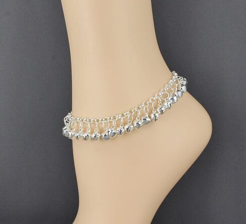 Artist Unknown silver jingle bells adjustable anklet ankle bracelet belly dancer 8-10 inches long silver bell anklet Very Jingly in Saudi Arabia