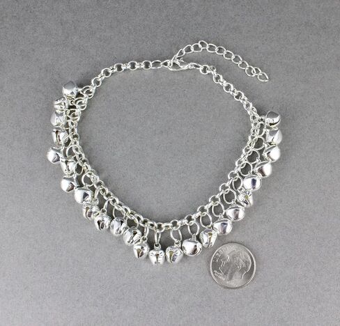 Artist Unknown silver jingle bells adjustable anklet ankle bracelet belly dancer 8-10 inches long silver bell anklet Very Jingly in Saudi Arabia