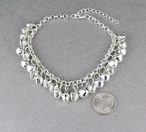 Artist Unknown silver jingle bells adjustable anklet ankle bracelet belly dancer 8-10 inches long silver bell anklet Very Jingly in Saudi Arabia