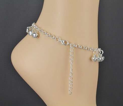 Artist Unknown silver jingle bells adjustable anklet ankle bracelet belly dancer 8-10 inches long silver bell anklet Very Jingly in Saudi Arabia