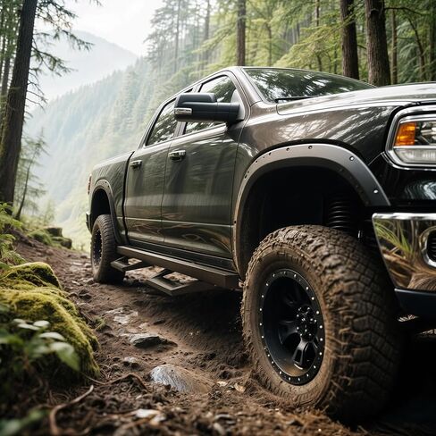 لوحات تشغيل OEDRO متوافقة مع Toyota Tacoma 2024-2025 كابينة مزدوجة، وقضبان خطوات جانبية منسدلة، وقضبان Nerf من الفولاذ الأسود in Kuwait