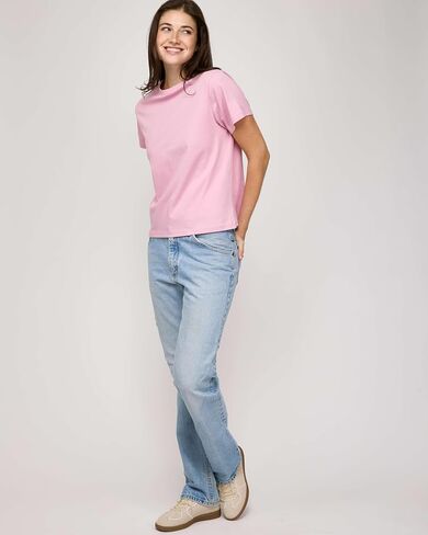 Real Essentials 5 Pack: Women’s 100% Cotton Relaxed Fit Short Sleeve T-Shirts Fashion Trendy Tees (Available in Plus Size) in Saudi Arabia