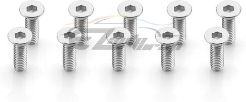 EZAUTO التفاف 10 قطعة جونميتال الخام الألومنيوم الحاجز الوفير غسالة الترباس محرك خليج المسمار فستان عدة JDM M6x15mm 6061 T6-Grade in Saudi Arabia