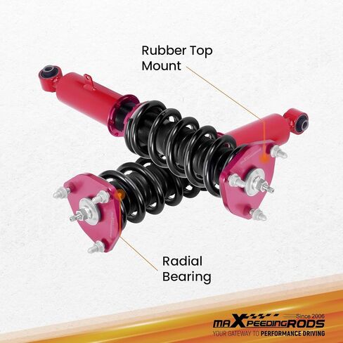 maXpeedingrods Coilovers for Lexus GS300 1998-2005, for Lexus GS430 2001-2005, 24 Levels Damper Adjustable Coilovers Suspension Kit, Height Adjustable Shock Absorber Struts, Lowering Kit, Red in Saudi Arabia