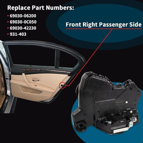 Door Lock Actuator Motor Front Left Driver Side For Toyota 4Runner Camry Highlander Land Cruiser RAV4 Sequoia Tundra Lexus ES350 GS350 LS460 RX450h Scion iQ tC xB xD OE 69040-0C050 69040-06180 931-401 in Saudi Arabia