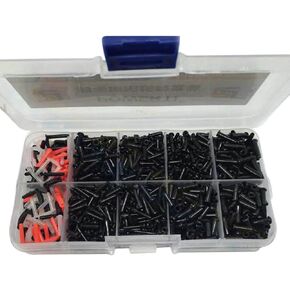 1 Box Badminton String Protector Set, Badminton Grommets Accessory Multi-Size Racket Replacement Badminton Grommets Tool for Badminton Repair