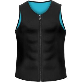 Men Sauna Vest Sweat Waist Trainer Zipper Hot Neoprene Tank Top Corset Compression Body Shaper Sauna Shirt Workout