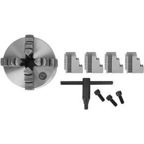 Lathe Chuck, Iron, 4Jaw Chuck SelfCentering 100mm 3.9in Clamping Range High Accuracy for Lathes Machine