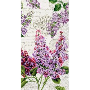 مناديل ورقية للضيوف/البوفيه مكونة من 3 طبقات من Celebrate the Home Floral، بأحرف أرجوانية، عدد 16