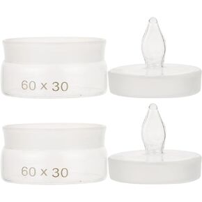 2pcs Weighing Bottle Clear Glass Specific Gravity Bottles with Lid Laboratory Equipment Laboratory Supplies 60 30mm