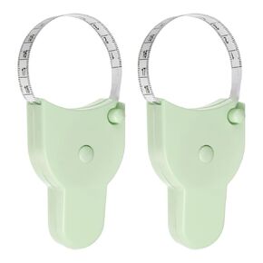 2pcs Body Measure Tape 150cm Automatic Telescopic Tape Measure Retractable Measuring Tape with Lock Pin & Push-Button for Body Measurements, Sewing, Fabric, Cloth, Black