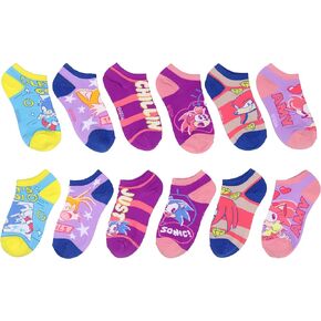 Sonic The Hedgehog Kids Tails Knuckles Amy No-Show Ankle Socks 6 Pair Pack