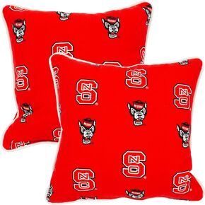College Covers Outdoor Decorative Pillow Pillow, 16" X 16", NC State Wolfpack 2 Count