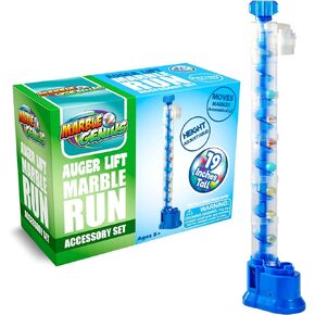 Marble Genius Auger Lift: Expandable Marble Run Accessory Set Automatically Elevates Marbles Up to 19 Inches, for Infinite Loops of Marble Run Fun, Batteries Not Included, Recommended for Ages 5+