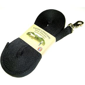 Hamilton Single Thick Nylon Horse Longe Line with Swivel Snap, 1-Inch/26-Feet, Black