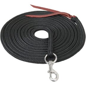 Weaver Leather Silvertip Lunge Line Black, 1/2-Inch x 22-Feet