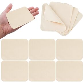 20 Pieces Chamois Pottery Tools Pre-Cut Chamois Cloth Clay Pottery Tools Trimming Mud Tool Kit Ceramic Pottery Craft Supplies Soft Chamois for Pot Rim Smoothing Pottery (3 x 3.9 Inch)
