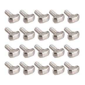 uxcell M6x20mm T-Slot Drop-in Stud Sliding Screw Bolt Carbon Steel 20pcs for 30 Series European Standard Aluminum Profile