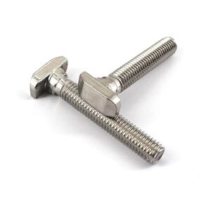 10Pcs M8x60mm 304 Stainless Steel T-Slot Bolt 40 Series Aluminum Profile T-Shaped Screw Bolt Fastener 17.8mm Head Size