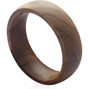 NFC Wood Forum Type 2 215 496 Bytes Chip Universal for Mobile Phone Wearable Smart Ring Waterproof Ceramic NFC Ring for Men or Women（Wood NFC Ring 17mm）
