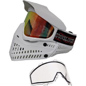 JT Spectra Proflex L.E. Paintball Mask Goggle w/Clear + Fire Thermal Lens - White Gunslinger