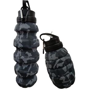 Etoto Plastic grenade water bottle, food grade silicone cycling sports water bottle, retractable and foldable, high-temperature resistant water bottle