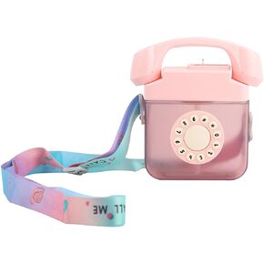 Telephone Water Bottle,Telephone Water Bottle For Kids Plastic Phone Water Bottle With Strap Children 13.5 Ounce (Blue) in Kuwait