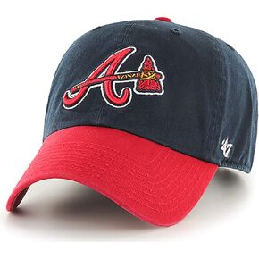 Atlanta Braves Navy Two Tone Clean Up Adjustable Hat, Adult One Size Fits All…
