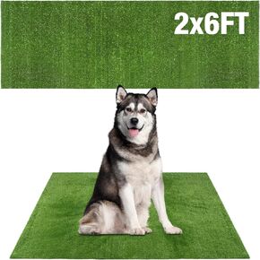 Grass Pad for Dog Large Size - 2FTx6FT, Dog Potty Training Turf, Indoor Outdoor Pets Pee Fake Grass for Balcony Patio Yard