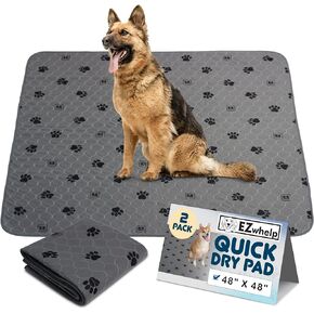 EZwhelp Reusable Quick Dry Pad - Waterproof Pet Pee Pads Washable for Large Dogs - Non-Slip Dog Training Pads, Fast Absorbent - Reusable Potty Pads for Cats and Dogs - 72" x 72" Pack of 1