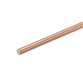 MECCANIXITY 5mm Diameter 250mm Length Solid Copper Round Rod Lathe Bar Stock for DIY Craft CNC Cutting
