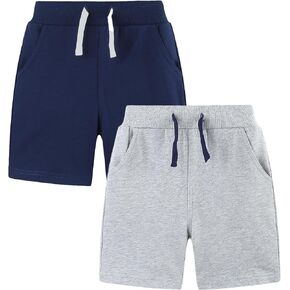 Bumeex Boys 2pk Cotton French Terry Casual Shorts