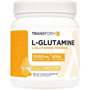 TransformHQ L-Glutamine Powder 500g (Tropical Whip) - Gluten Free, Non-GMO