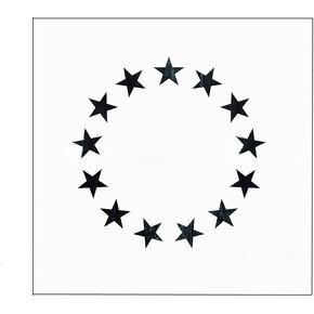 استنسل كبير للعلم العسكري الأمريكي للرسم على الخشب والنسيج والجدران والبخاخة + المزيد | قالب مايلر 10-14 بوصة قابل لإعادة الاستخدام (13 نجمة) in Kuwait