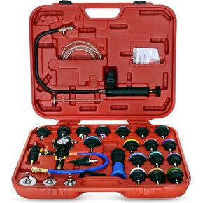 Steelman Master Cooling System Test and Purge Auto Kit, 27-Piece Kit, Leak and Pressure Test, Vacuum Purge Kit, Storage Case Included