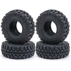 RC 58mm Rubber Crawler Tires with Foam for 1/18 TRX4M Upgrade Parts,Pack of 4 (Style A)