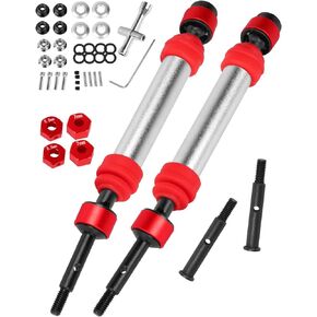 جزء ترقية محور أعمدة القيادة RC لـ 1/10 Slash 2WD(VXL)، أعمدة محرك CVD الأمامية والخلفية من الفولاذ الصلب، قطعتان، فضي وأزرق داكن