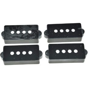 KAISH 4pcs P Bass Pickup Covers 4 String Electric Bass Pickup Covers for Precision P Bass White