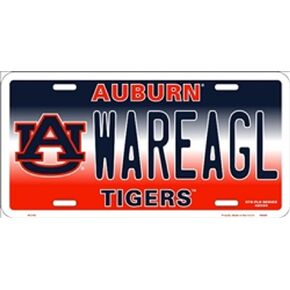 NCAA University of Auburn WAREAGL Tigers Car License Plate Novelty Sign
