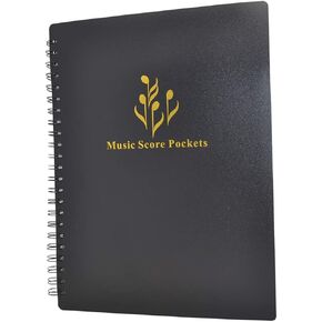 Music Sheet File Paper Storage Folder Creative Change Spectrum Folder A4 Letter Size Double Side Sheet Music Folder File for Holding Sheet Music and Files Etc (Black)