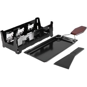 GLOGLOW Cheese Raclette Rotaster Baking Tray, Carbon Steel Grilling Tool Portable Candlelight Raclette Pan Non-Stick Portable for Home Kitchen Grilling Tool