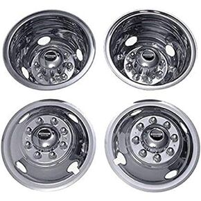 Pacific Dualies 35-1608 Polished 16 Inch 8 Lug Stainless Steel wheel Stimulator Kit for Ford E350/E450 2008-2019, F350 2WD & 4WD 1988-1998
