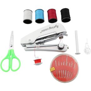 Portable Manual Sewing Machine Set 25x15.5x3.5cm Hand Sewing Machine for Clothing, Silk, Hem, Curtain, Fabric