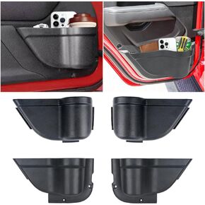 4PCS Front and Rear Door Storage Pockets for Jeep Wrangler JK Accessories 2011-2018 for Jeep JK Accessories 2/4 Door for Jeep Wrangler Accessories Interior 2017 for Jeep Accessories Wrangler JK JKU