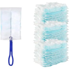30 Pack Duster Refill Compatible with Swiffer Duster, Multi Surface Heavy Duty Feather Dusters Kit with 1 Handle, Duster Replacement Refills for Cleaning Furniture, Blinds, Ceiling Fans and Car