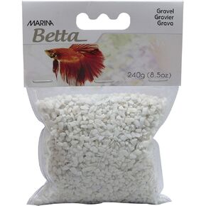 Marina Betta Aquarium Starter Kit, Gravel, White