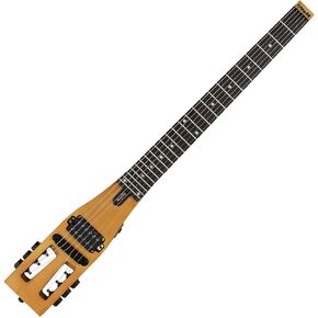Anygig Electric Guitar Practice Portable Travel 82CM 1.6KG Brown Matte 25.5" Full Scale with Gigbag Right Handed
