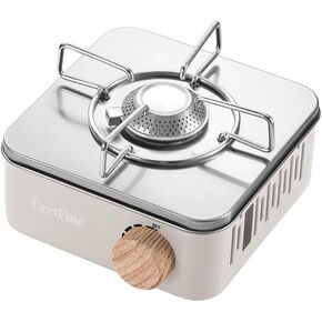 Camping Mini Gas Stove Portable Butane Stove with Carrying Bag, for Camp, Picnic, Outdoor Cooking, Indoor Use, Emergency Stove - Olive